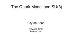 The Quark Model and SU(3)