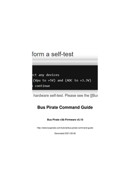 Bus Pirate Command Guide