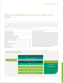 Metso Corporate Governance Statement 2009