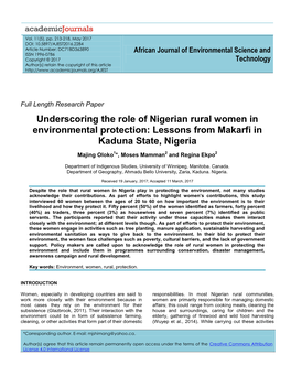 Lessons from Makarfi in Kaduna State, Nigeria