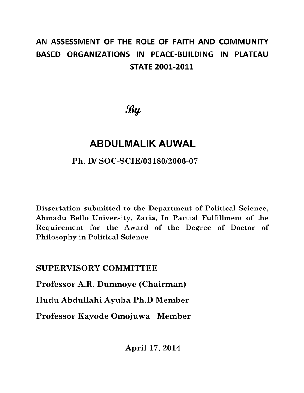 Abdulmalik Auwal