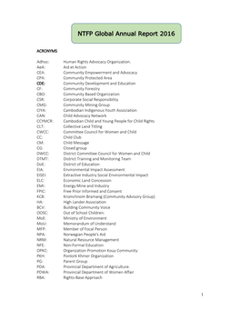 NTFP Global Annual Report 2016