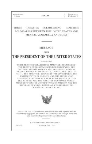 Treaty Establishing Maritime Boundaries Between the United States and Venezuela