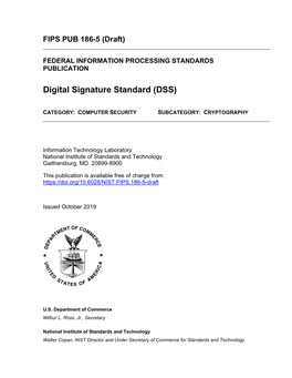 Draft FIPS 186-5, Digital Signature Standard (DSS)