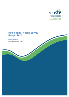 Radiological Habits Survey Rosyth 2015