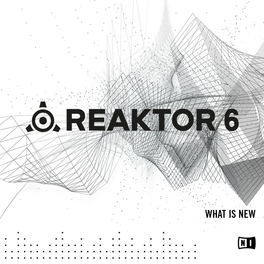 REAKTOR 6 What Is New Is Written for Users Who Are Already Familiar with Previous Versions of REAKTOR and Only Describes the Latest Features in Brief