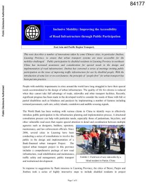 Inclusive Mobility: Improving the Accessibility