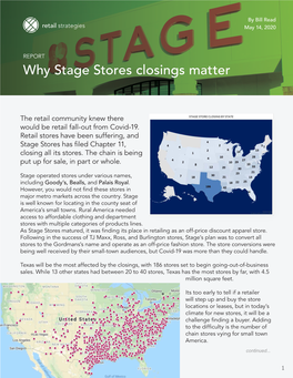 Why Stage Stores Closings Matter