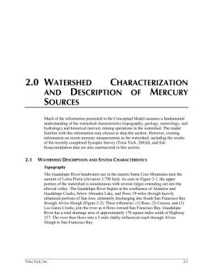 Watershed Characterization and Description of Mercury Sources
