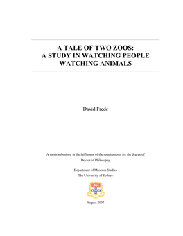 A Tale of Two Zoos: a Study in Watching People Watching Animals