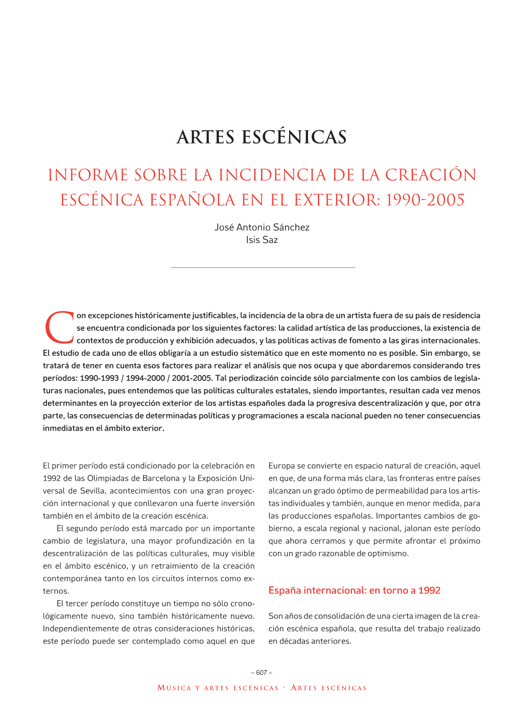 Artes Escénicas