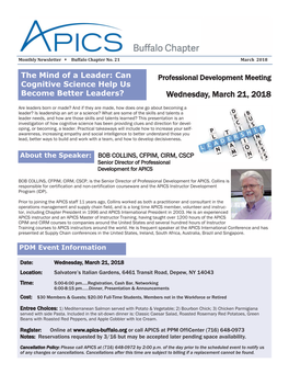 18 March APICS Newsletter