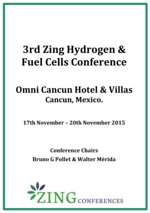 3Rd Zing Hydrogen & Fuel Cells Conference
