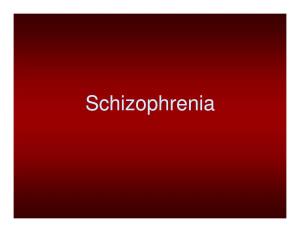 Schizophrenia Definition