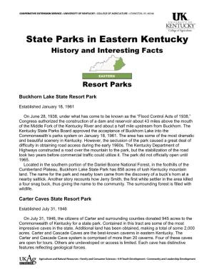 State Parks in Eastern Kentucky History and Interesting Facts