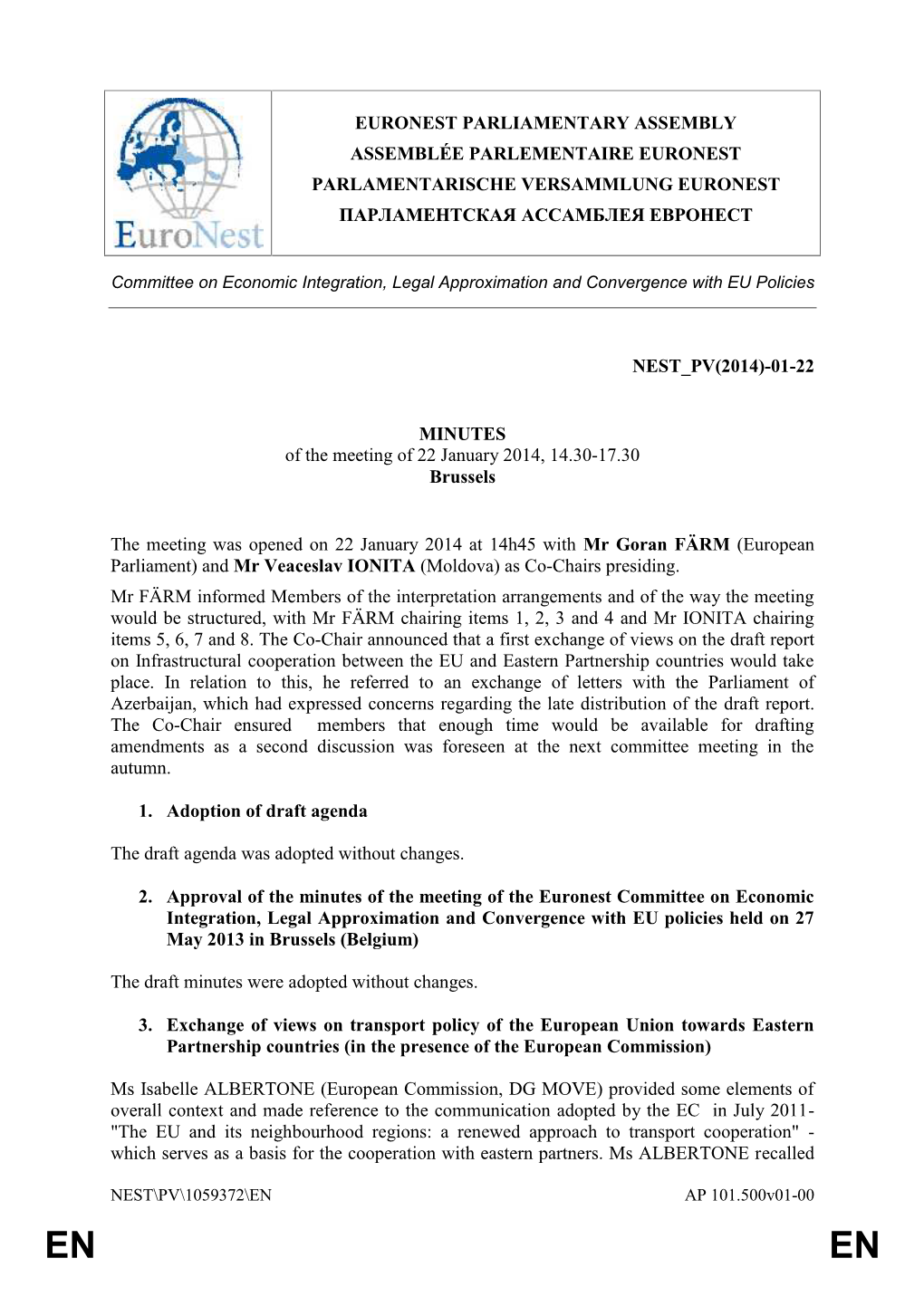 Euronest Parliamentary Assembly Assemblée Parlementaire Euronest Parlamentarische Versammlung Euronest Парламентская Aссамблея Евронест