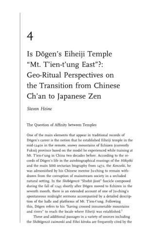 Is Dogen's Eiheiji Temple