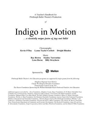 Indigo in Motion …A Decidedly Unique Fusion of Jazz and Ballet