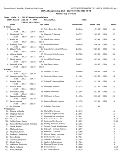 OFSAA Championship 2020 - 2020-03-03 to 2020-03-04 Results - Day 1 - Finals