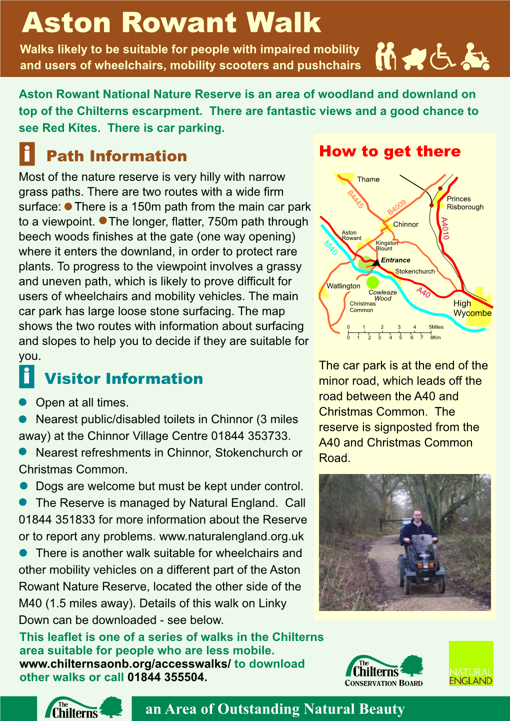 Aston Rowant Walk Walks Likely to Be Suitable for People with Impaired Mobility and Users of Wheelchairs, Mobility Scooters and Pushchairs