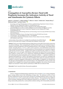 Conjugation of Aspergillus Flavipes Taxol with Porphyrin Increases The