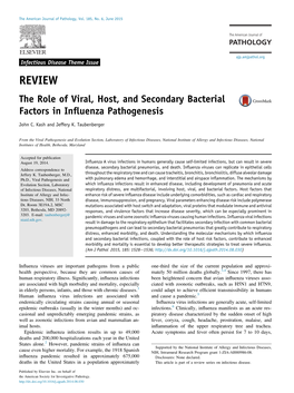 The Role of Viral, Host, and Secondary Bacterial Factors in Inﬂuenza Pathogenesis
