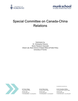 Special Committee on Canada-China Relations