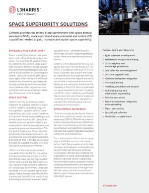 L3harris Space Superiority Solutions