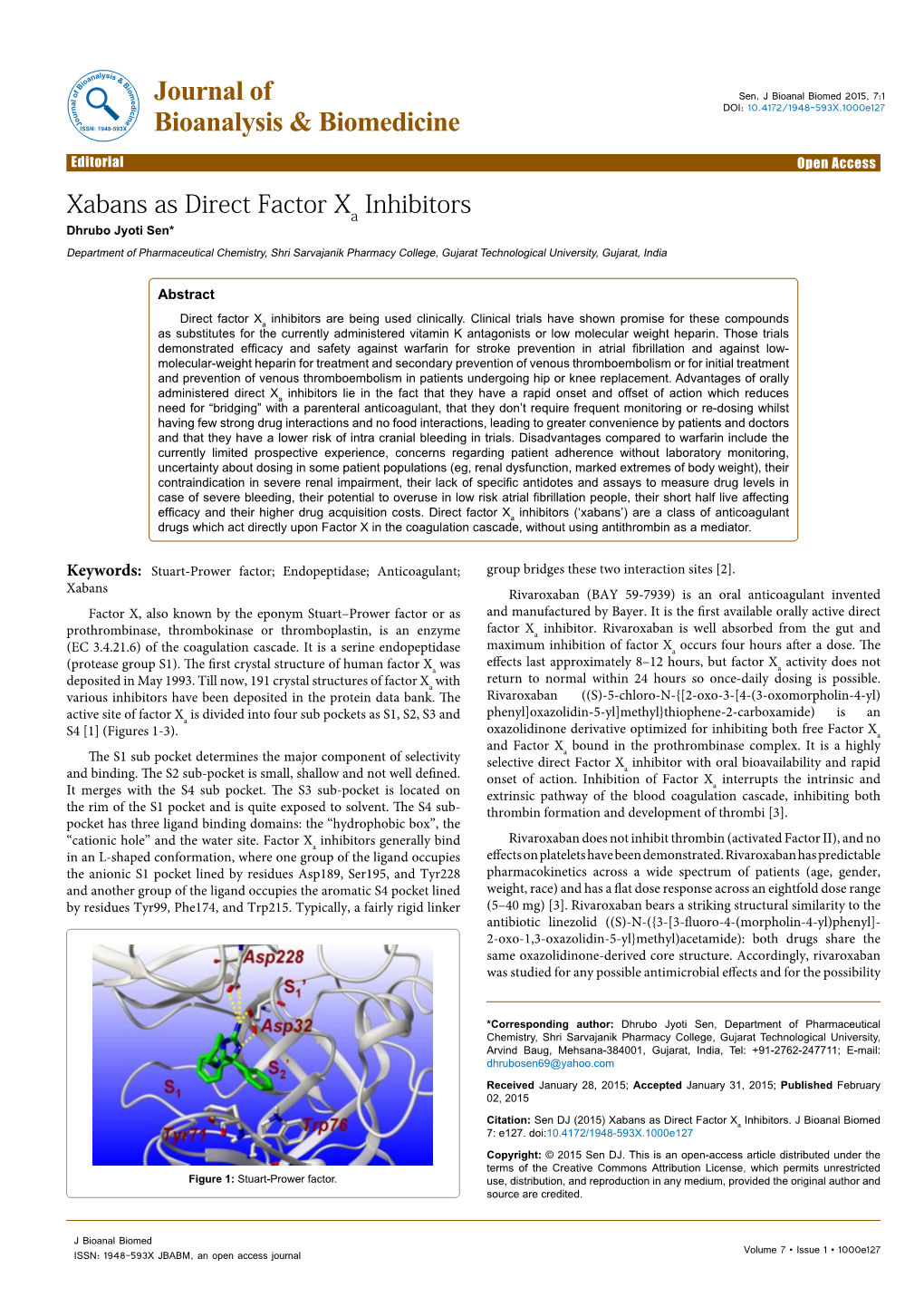 Xabans As Direct Factor Xa Inhibitors