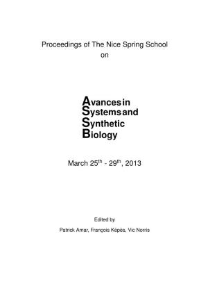 Avancesin Systemsand Synthetic Biology