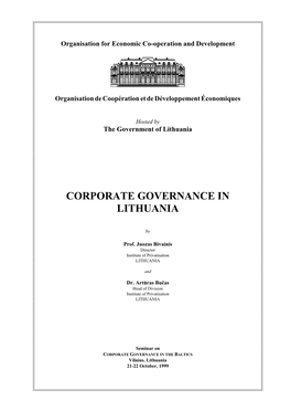Corporate Governance in Lithuania