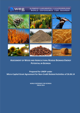 14 July 2015 Assessment of Wood and Agricultural Residue Biomass