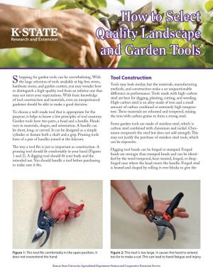 MF3390 How to Select Quality Landscape and Garden Tools