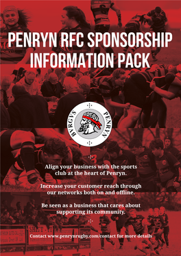 Penryn Rfc Sponsorship Information Pack