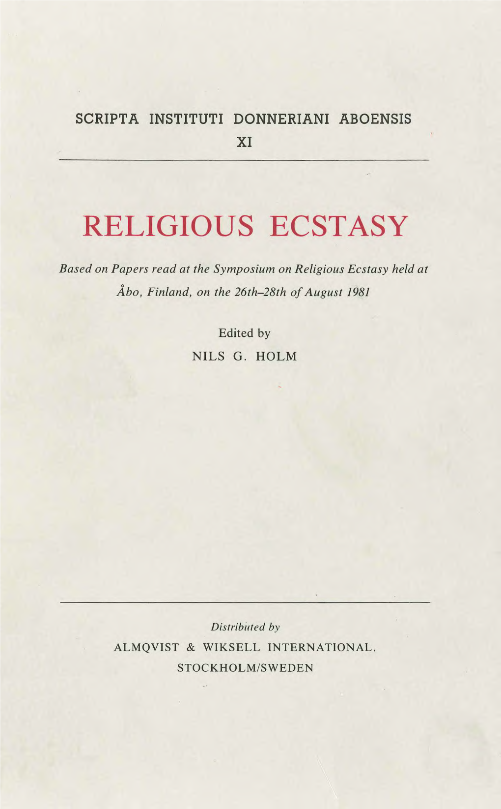 Religious Ecstasy