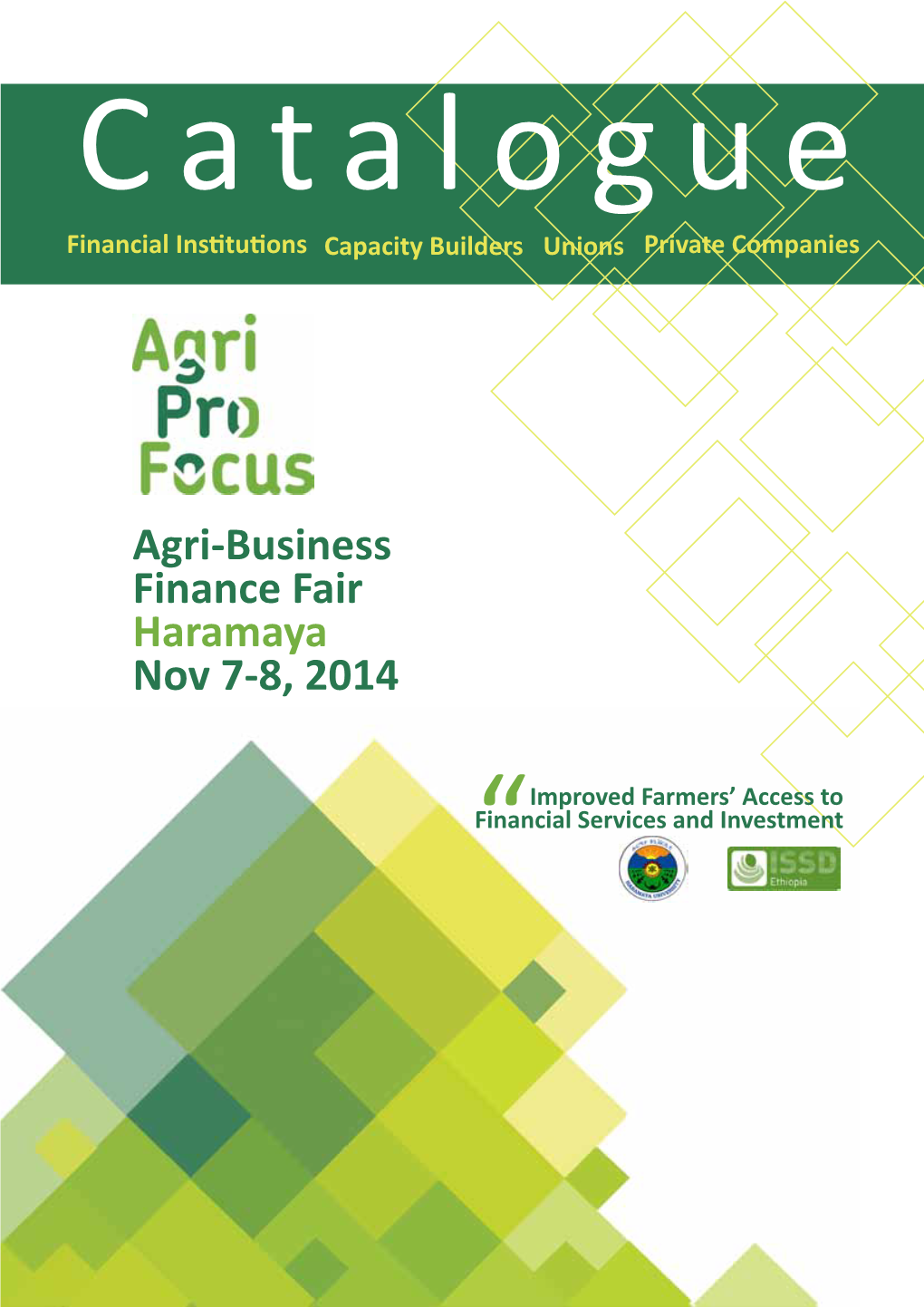 Agri-Business Finance Fair Haramaya Nov 7-8, 2014