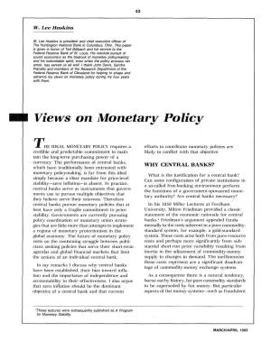 Views on Monetary Policy During My Four Years with Them