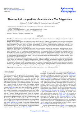 The Chemical Composition of Carbon Stars. the R-Type Stars