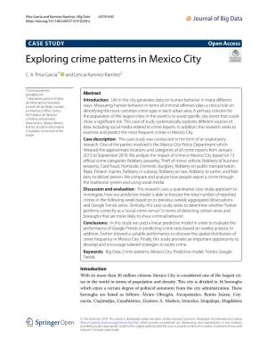Exploring Crime Patterns in Mexico City