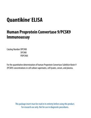 Human Proprotein Convertase 9/PCSK9 Quantikine