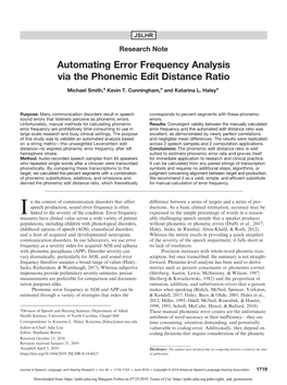 Automating Error Frequency Analysis Via the Phonemic Edit Distance Ratio