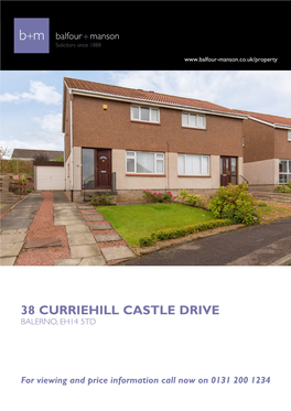 38 Curriehill Castle Drive Balerno, Eh14 5Td