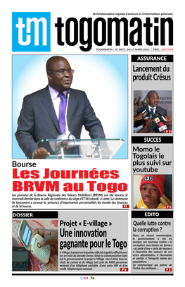 Les Journées BRVM Au Togo