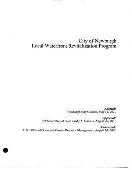 City of Newburgh LWRP Is a Routine Program Change