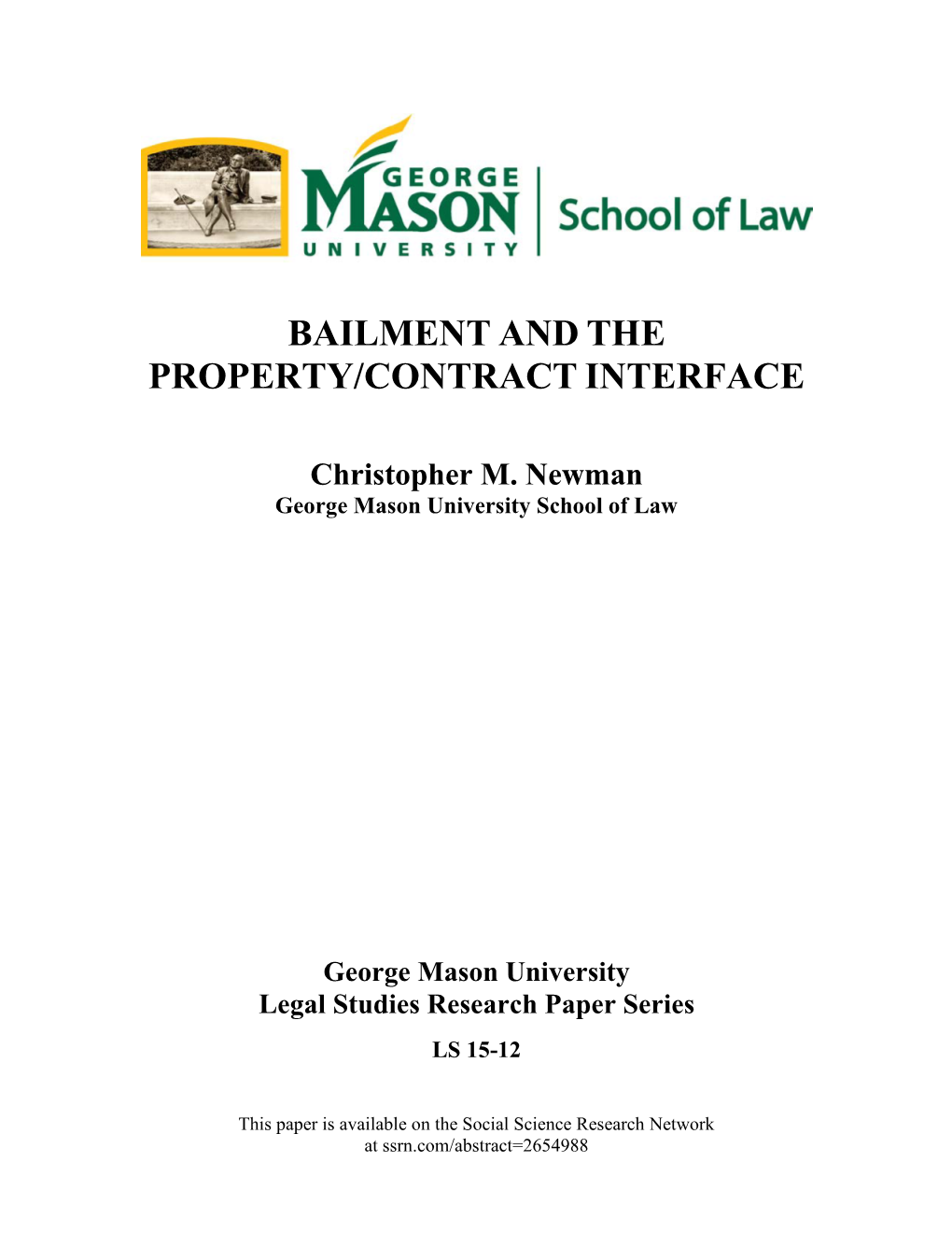 Bailment and the Property/Contract Interface