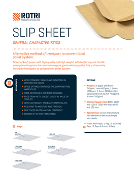 Slip Sheet General Characteristics