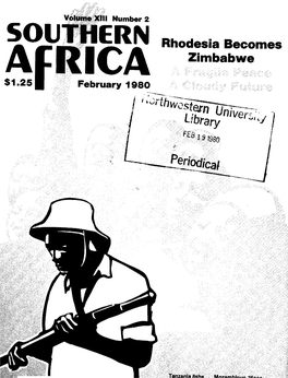 SOUTHERN Rhodesia Becomes a RICA Zimbabwe $1.25 February 1980