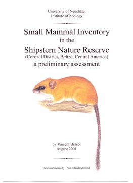 Small Mammal Inventory Shipstem Nature Reserve