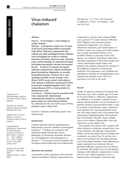 Virus-Induced Chalazion AM Mansour Et Al 243
