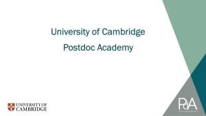 University of Cambridge Postdoc Academy